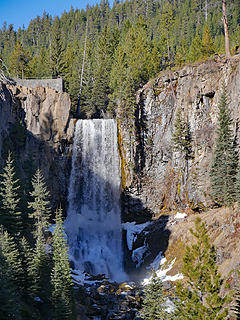 Tumalo Falls Winter Road walk, Bend OR, 1/1/18