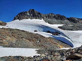 Desd glacier ice wall. A wave, frozen in time.