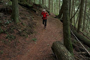 hurrying back downhill so I can be home in time to watch the Seahawks lose