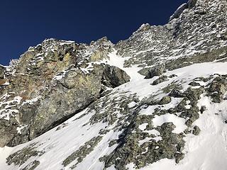 Snowy choss on W slope of N Craggy