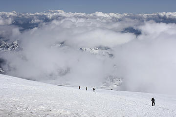 Climbing above the clouds