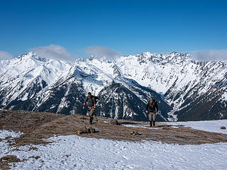 The boys climbing Buckhorn