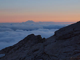 Rainier from Kyes at Sunset