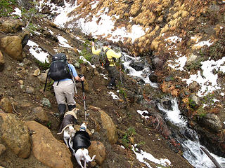 The stream where I got my foot wet