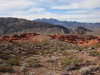 Distant Muddy Mountains from Pinto Valley Wilderness NV