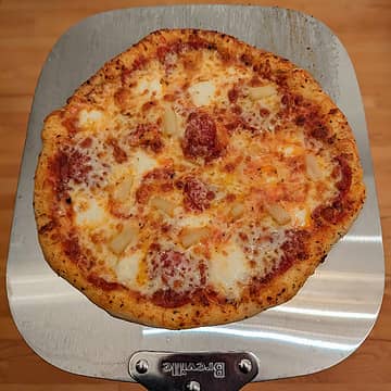 Low carb pizza made with farm girl pizza pro mix