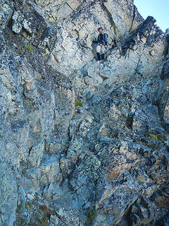 Michael in the exposed gully