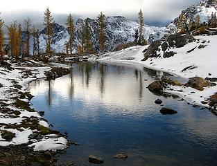 Ice Ridge Reflection in Middle Ice Pond