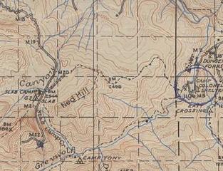 1948 ONF map of Ned Hill Trail