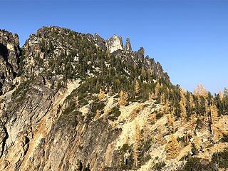 looking from the bivy towards the summit