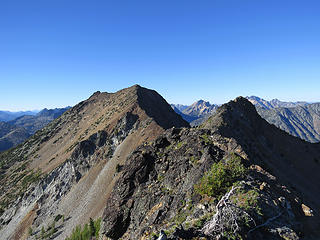 Looking down South Creek Buttes ridge at Motherlode.