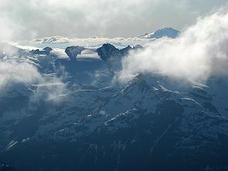 Clouds and shadows along Klawatti traverse