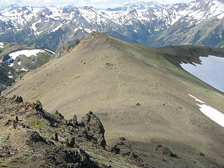 Looking back down trail to Buckhorn.