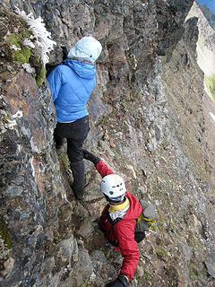 Climbing back down Luahna