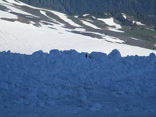 note the tiny figures amongst the ice