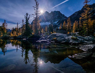 Moon over Horseshoe Lake