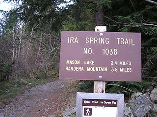 Trailhead sign