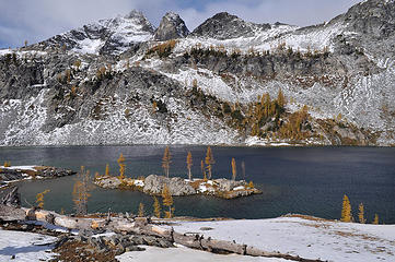 At the shores of Lower Ice Lake...scene of nekkid hiker island
