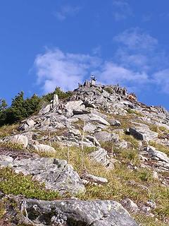 Barry almost to the summit