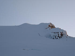 Lines of climbers