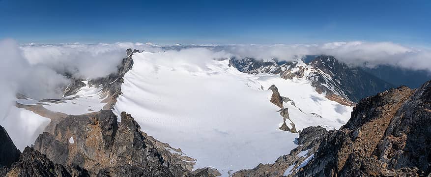 Snowfield summit views