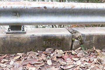 1988 cornerstone on current Taylor River bridge