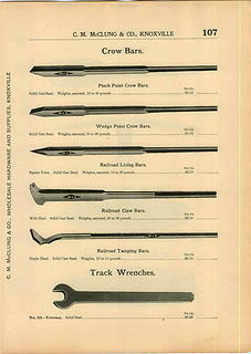 1915 C.M. McClung & Co. catalog Verona wrench crow bar ad pp 107