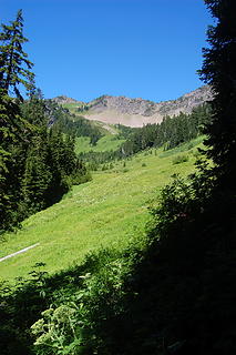 First view of meadows on Church Mt. trail.