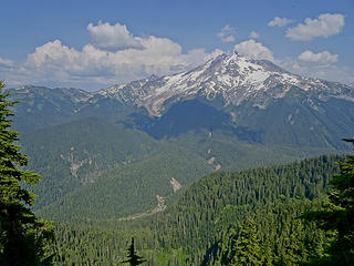 Valley to summit view