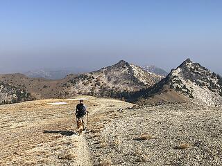 Descending from Gray Peak to Tuckaway Lake