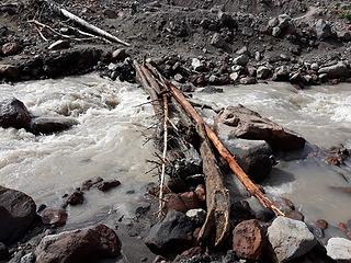 The water was lower on Adams Creek - it was about two hours earlier in the day