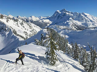 Triumphant on Mazama Dome