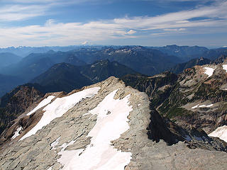Looking Back to South Ridge from Kyes (Rainier in Distance)