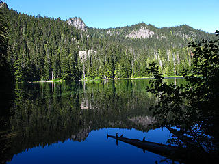 Lake Eleanor in the morning...and no mosquitos HERE. 
Lk Eleanor trail to Grand Park MRNP 7/17/10