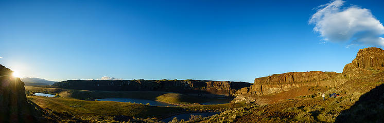 Sun setting on Ancient Lakes, WA.  180 degree panorama