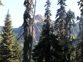 Our destination today - Red Mountain in the morning sun