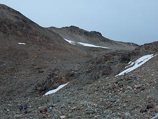 Approaching Glacier Gap on White Chuck moraine