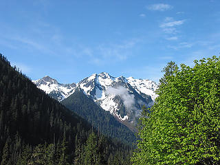 Lundin Peak And Snoqualmie Mtn From Middle Fork Snoqualmie River Road