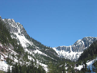 Big Snow Mtn (Left) And Hardscrabble Dome (Right) From Trail To Hardscrabble Lakes