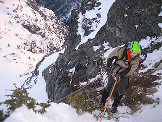 Kyle rappelling