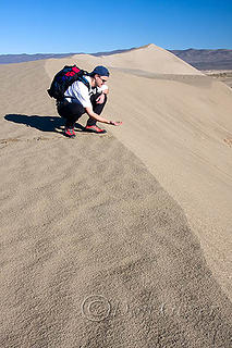 Hiker on Sand Dune