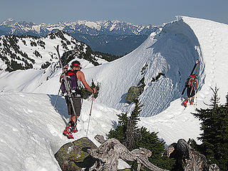 starting the traverse from Larrison Ridge