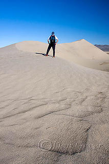 Hiker on Sand Dune