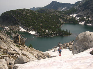 Steve goin'  bypassing the moraine