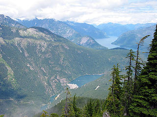 Diablo Dam And Ross Lake From Northwest Ruby Ridge