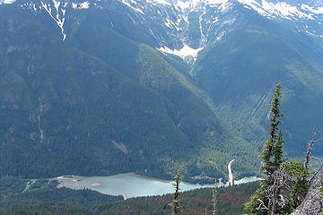 Thunder Arm Of Diablo Lake From Northwest Ruby Ridge (Colonial Creek To Middle Right)