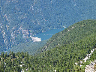 Zooming In To Ross Dam From Northwest Shoulder Of Ruby Mtn