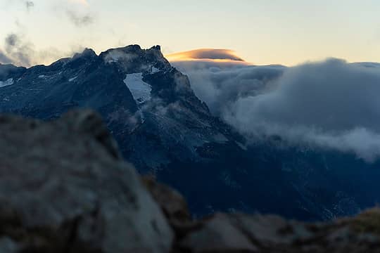 Glacier Peak hiding under the clouds