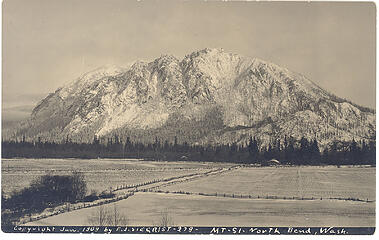 Mt. Si in January, 1909  - essentially no trees on the upper part of the mountain.
