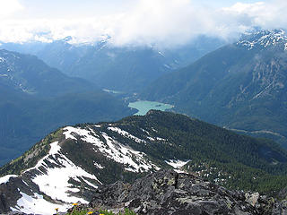 Northwest Ruby Ridge, Gorge Lake, And Diablo Lake From Ruby Mtn